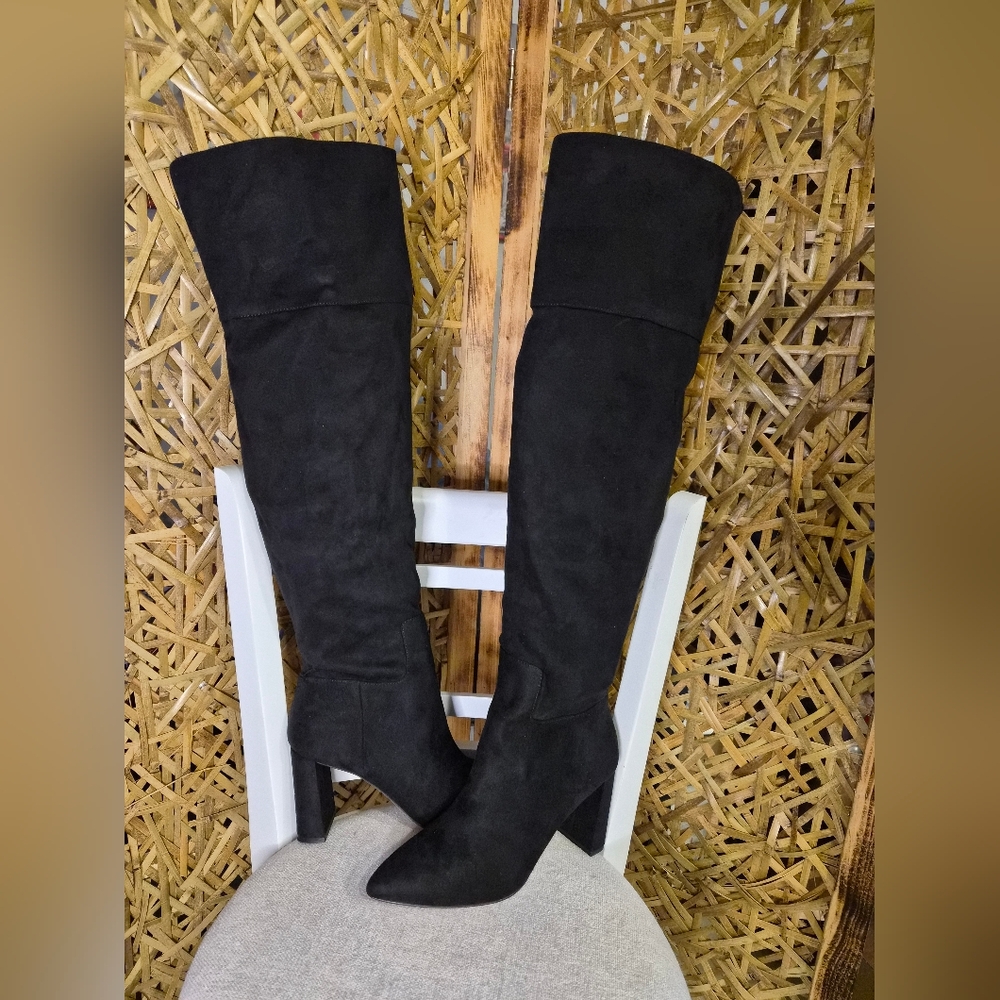Jessica Simpson Akemi Over The Knee Boots Suede Black 9.5